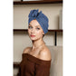 Vintage Turban Headwrap with Large Bow Elegant Soft Stretch Headscarf for Women