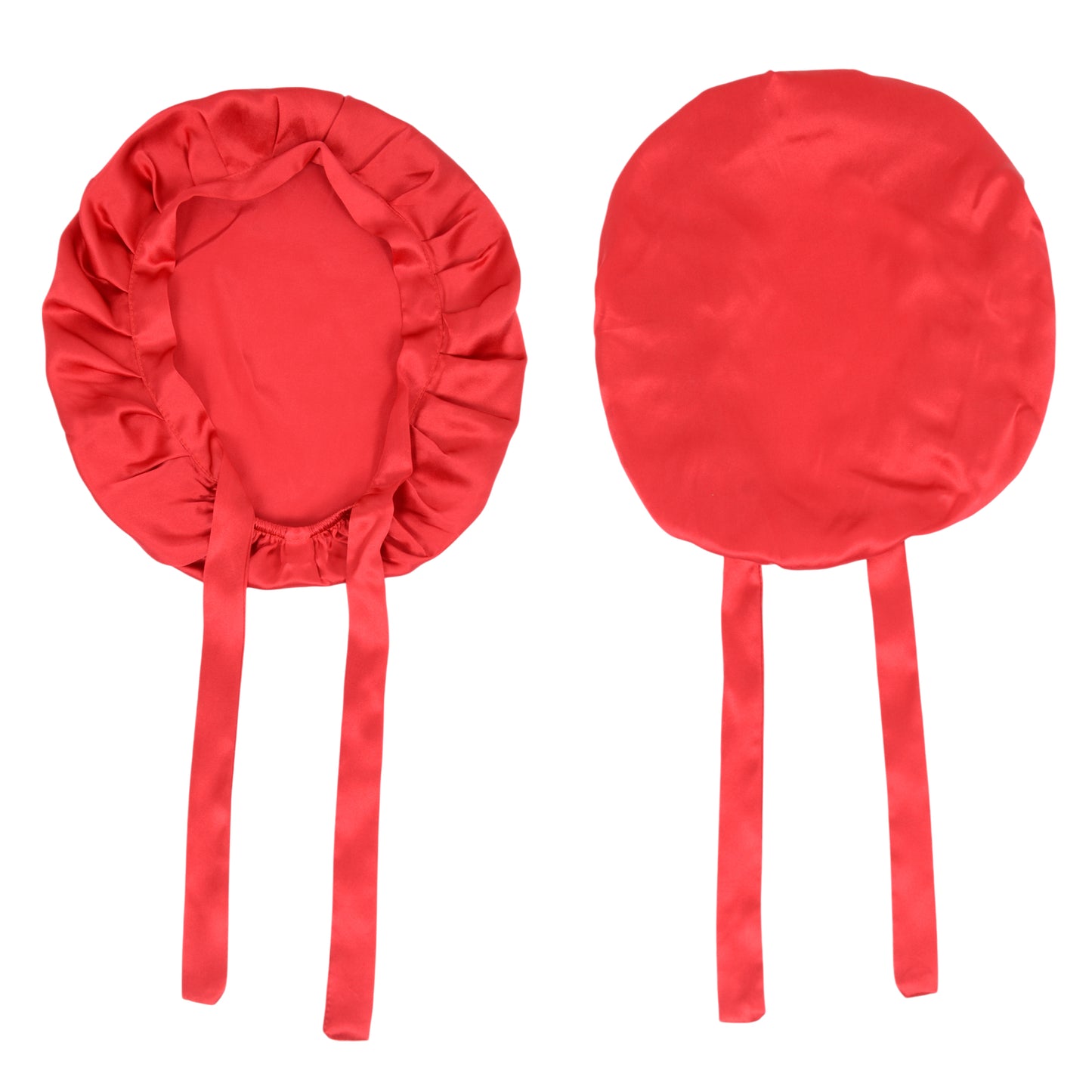 Women Satin Sleep Bonnet Adjustable Tie Back Hair Protection Cap for All Hair Types