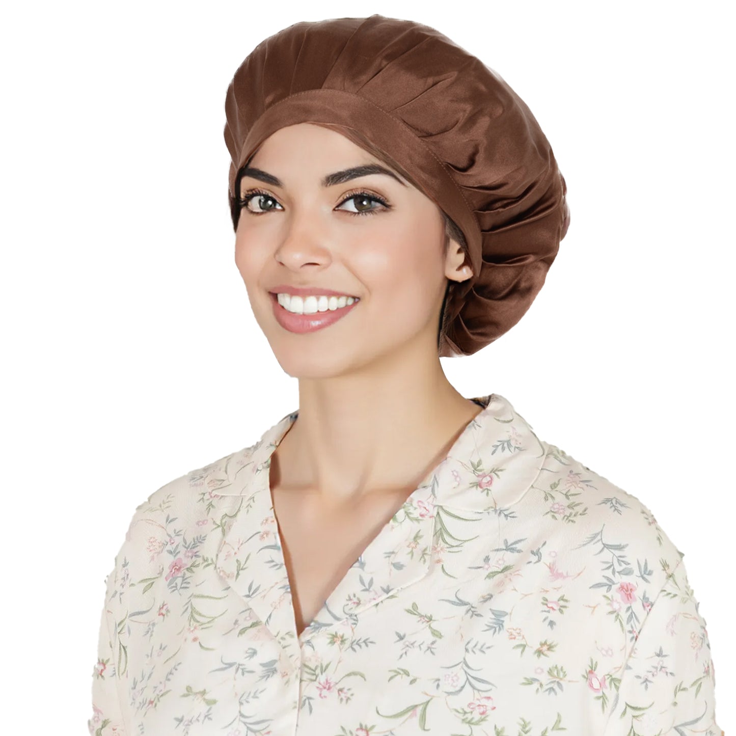 Women Satin Sleep Bonnet Adjustable Tie Back Hair Protection Cap for All Hair Types