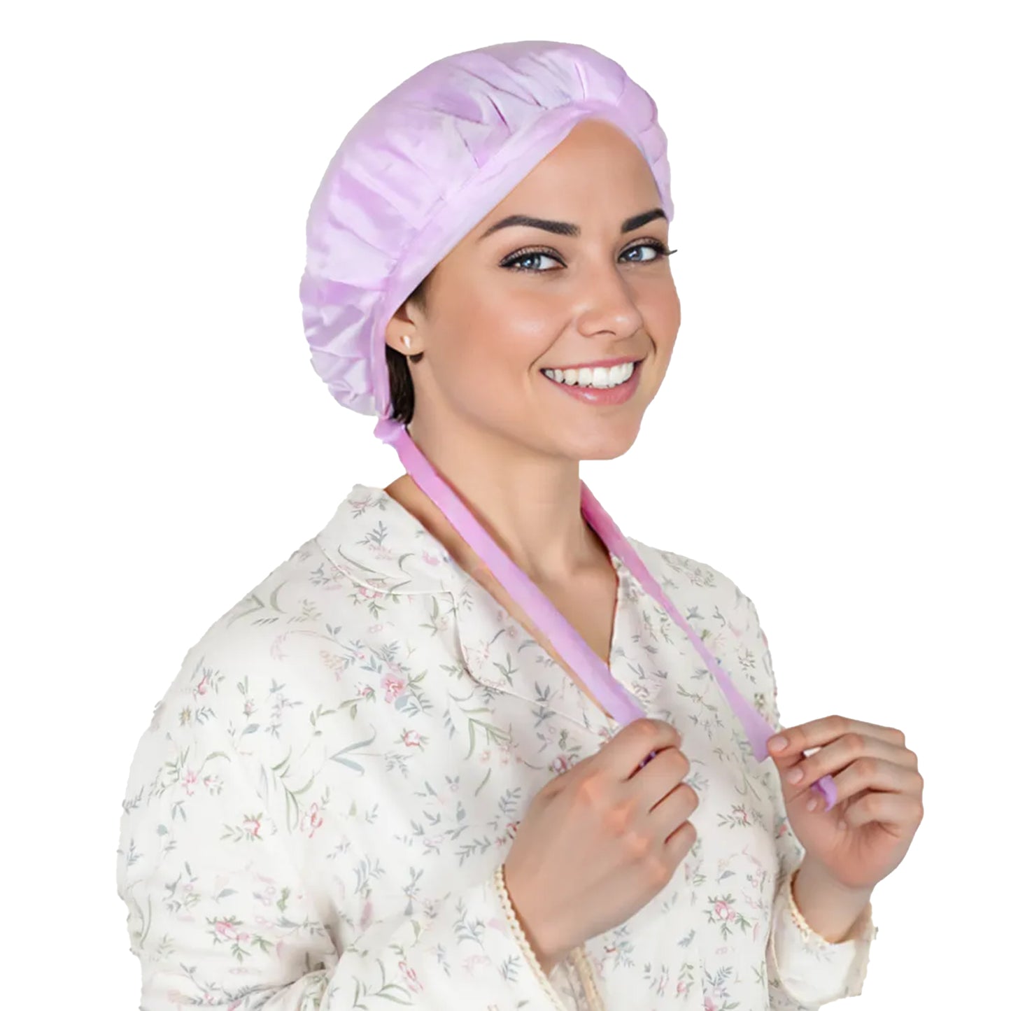 Women Satin Sleep Bonnet Adjustable Tie Back Hair Protection Cap for All Hair Types