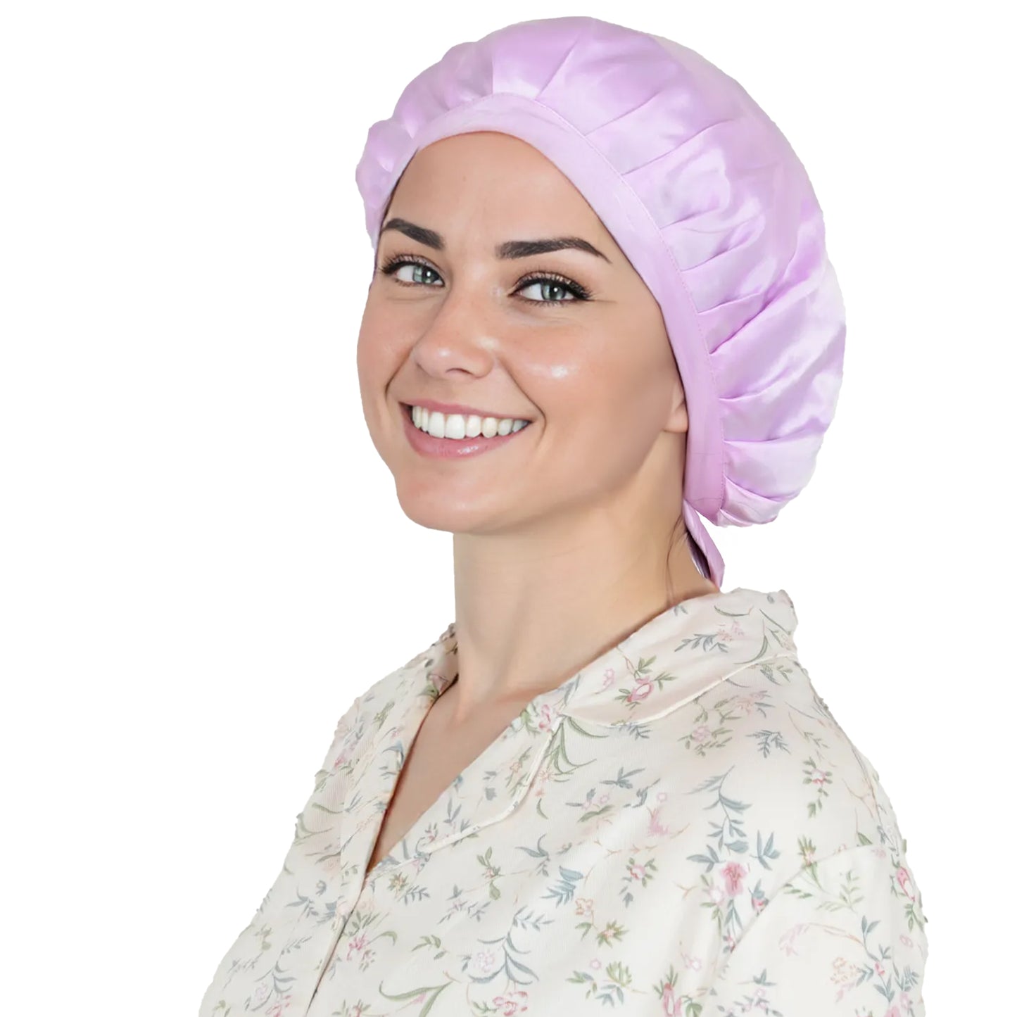 Women Satin Sleep Bonnet Adjustable Tie Back Hair Protection Cap for All Hair Types