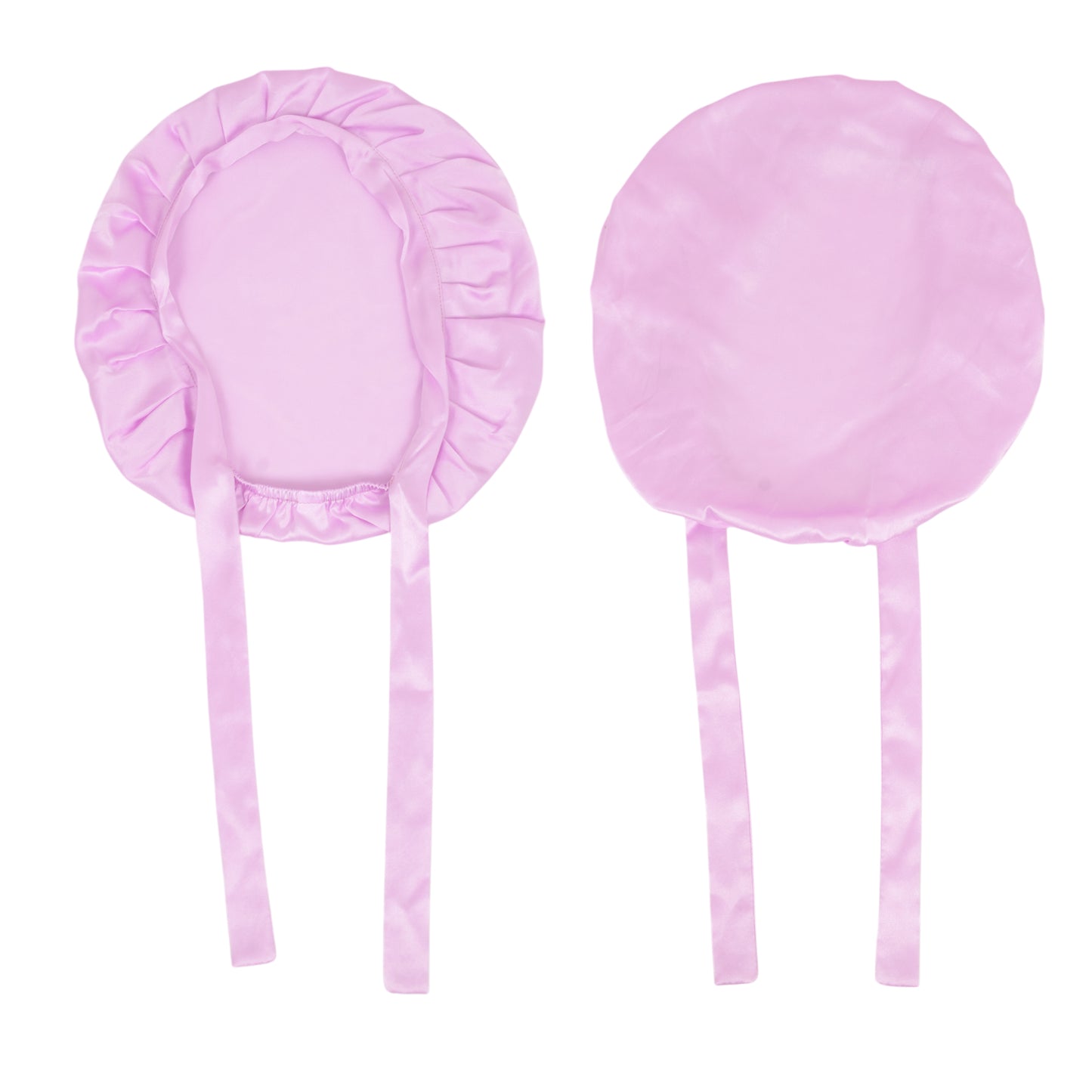 Women Satin Sleep Bonnet Adjustable Tie Back Hair Protection Cap for All Hair Types