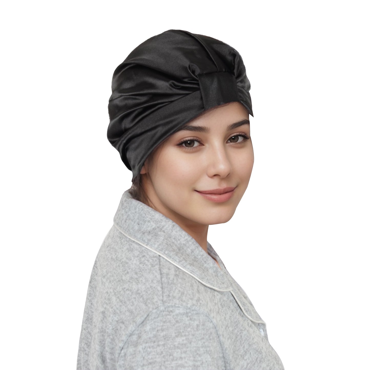 Women Silk Bonnet for Sleeping Satin Lined Hair Bonnet Twist Elastic Band Hair Cap