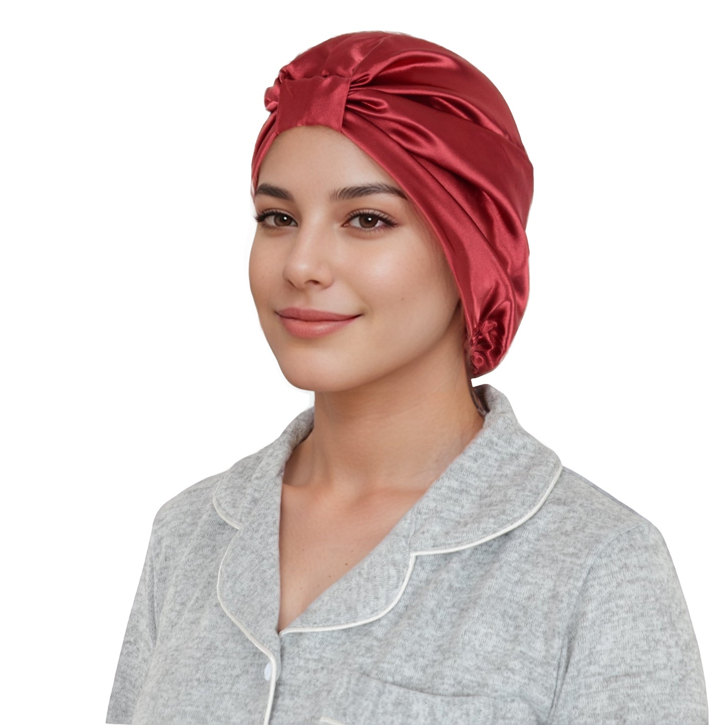 Women Silk Bonnet for Sleeping Satin Lined Hair Bonnet Twist Elastic Band Hair Cap
