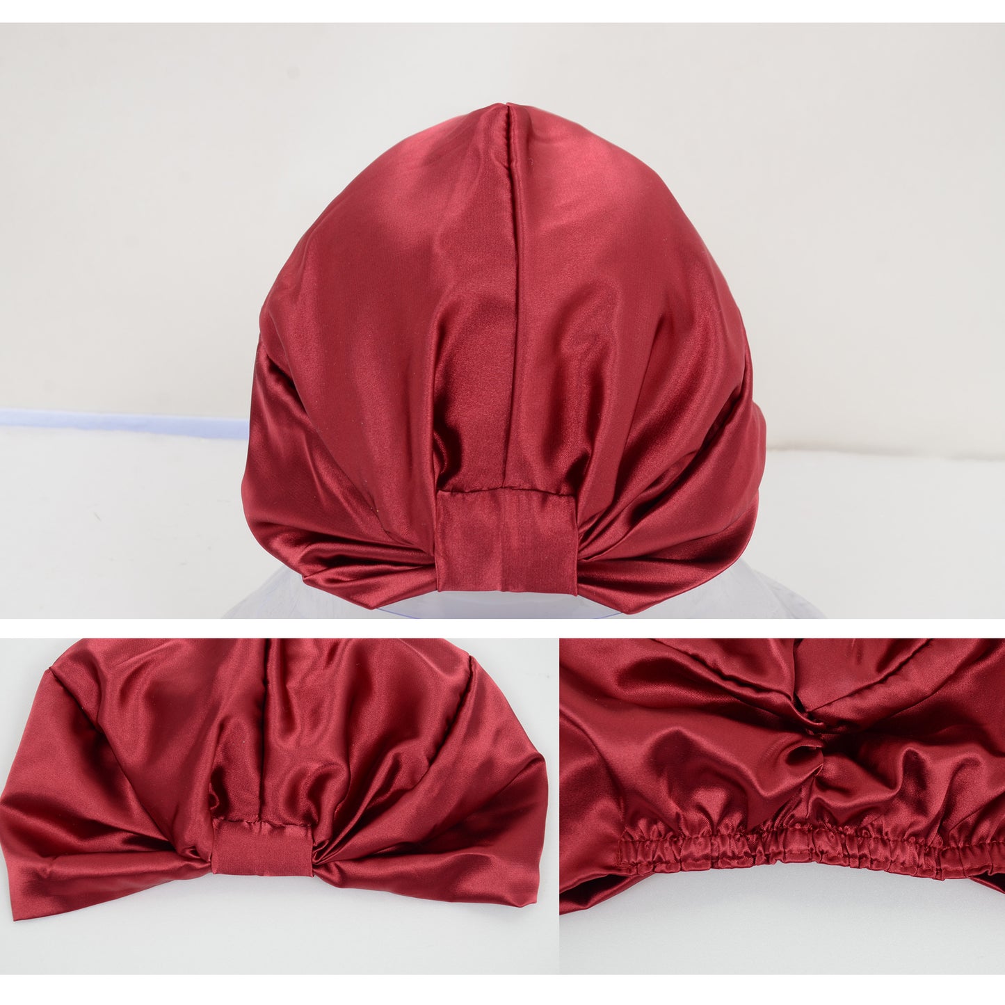 Women Silk Bonnet for Sleeping Satin Lined Hair Bonnet Twist Elastic Band Hair Cap