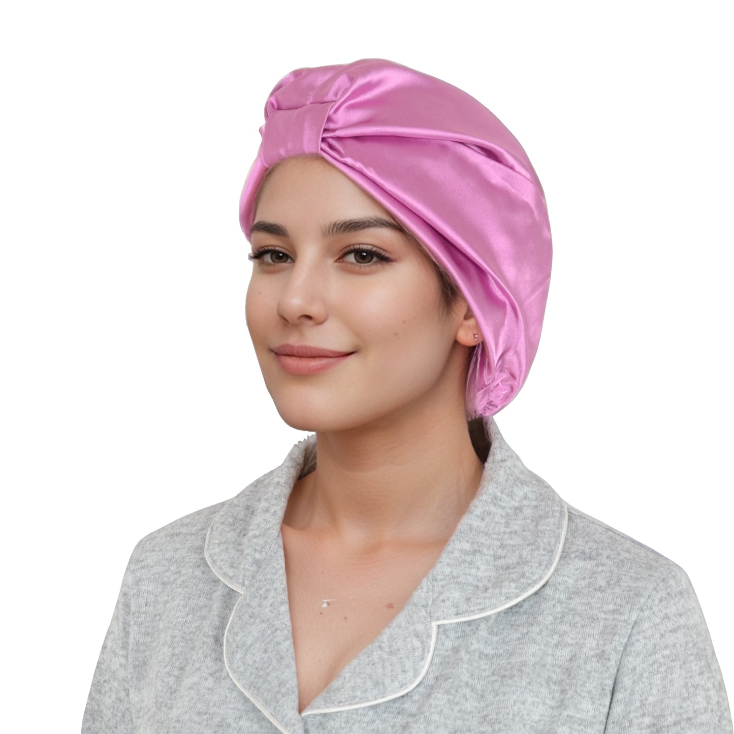 Women Silk Bonnet for Sleeping Satin Lined Hair Bonnet Twist Elastic Band Hair Cap