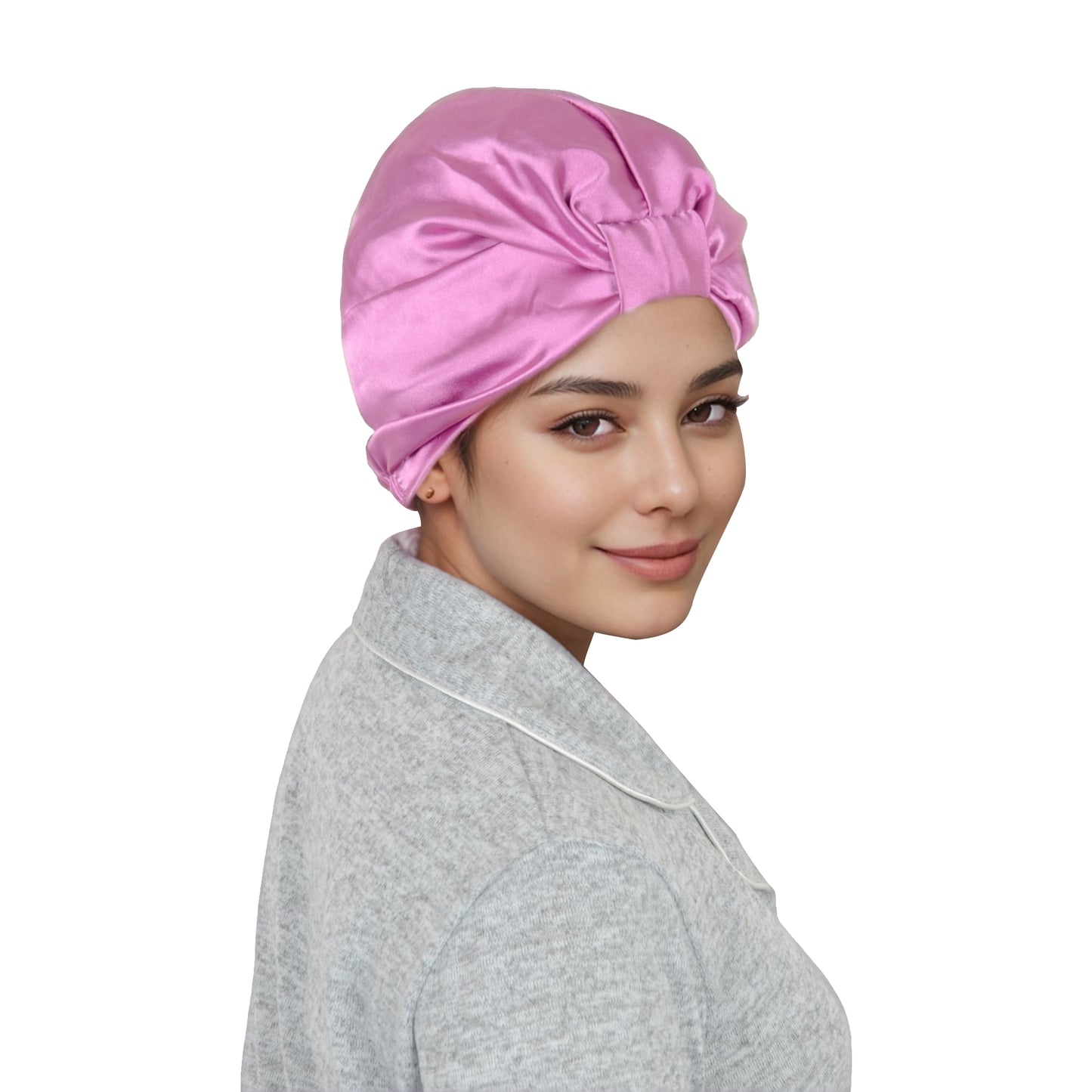 Women Silk Bonnet for Sleeping Satin Lined Hair Bonnet Twist Elastic Band Hair Cap