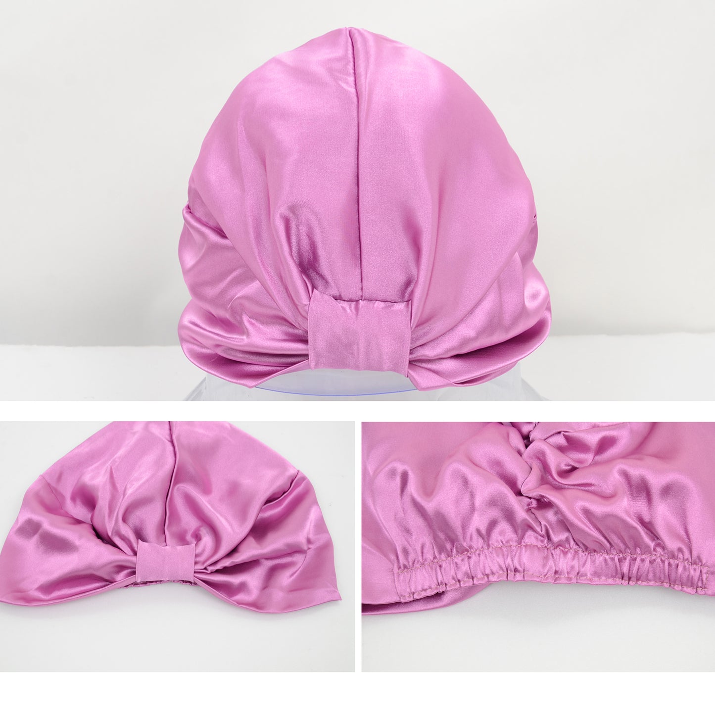 Women Silk Bonnet for Sleeping Satin Lined Hair Bonnet Twist Elastic Band Hair Cap