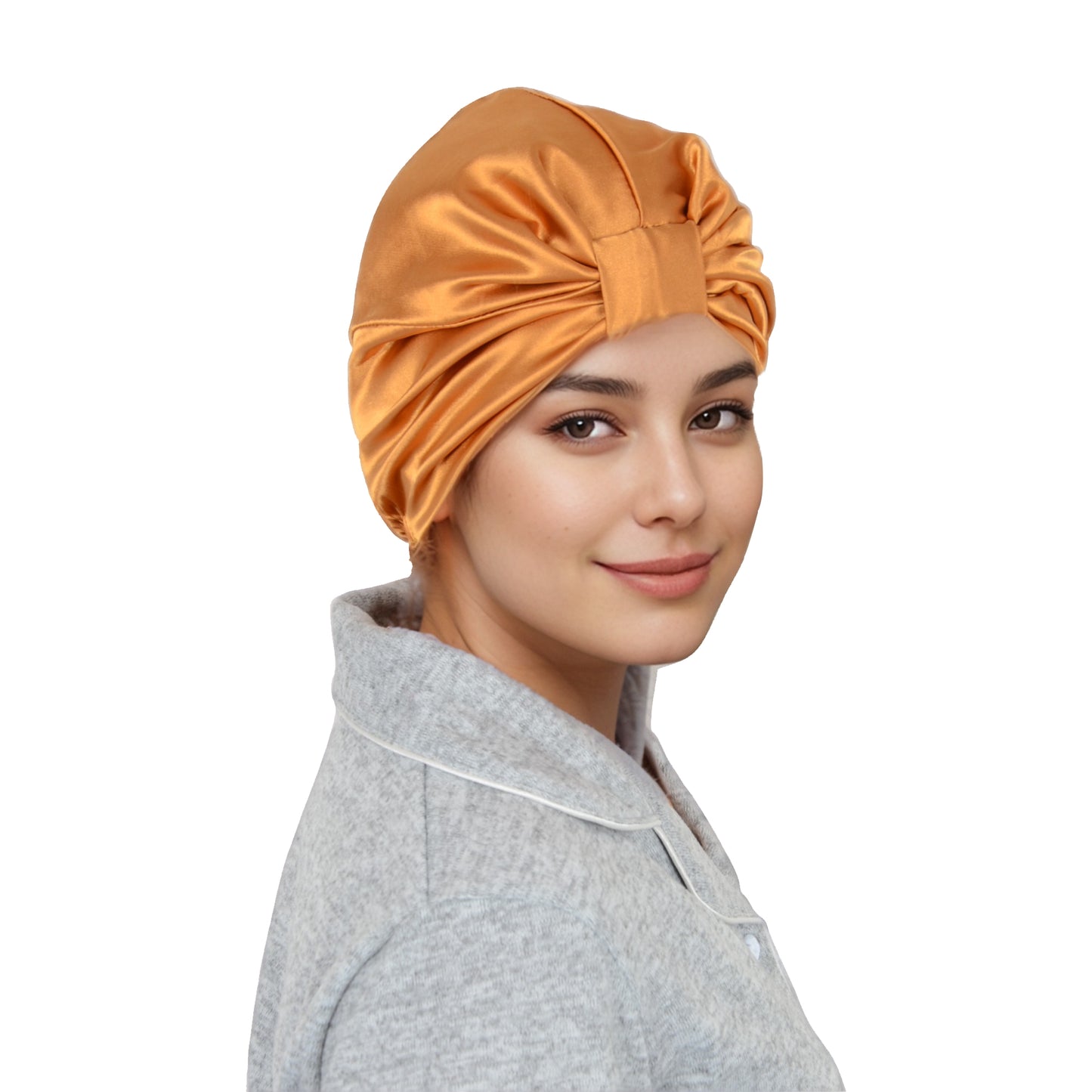 Women Silk Bonnet for Sleeping Satin Lined Hair Bonnet Twist Elastic Band Hair Cap