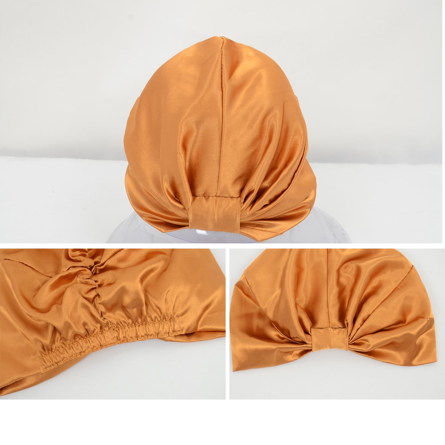 Women Silk Bonnet for Sleeping Satin Lined Hair Bonnet Twist Elastic Band Hair Cap