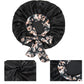 Women Silk Bonnet for Sleeping Satin Lined Hair Bonnet with Floral Tie Band for Curly Hair Protection