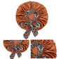 Women Silk Bonnet for Sleeping Satin Lined Hair Bonnet with Floral Tie Band for Curly Hair Protection
