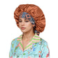 Women Silk Bonnet for Sleeping Satin Lined Hair Bonnet with Floral Tie Band for Curly Hair Protection
