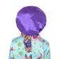 Women Silk Bonnet for Sleeping Satin Lined Hair Bonnet with Floral Tie Band for Curly Hair Protection