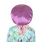 Women Silk Bonnet for Sleeping Satin Lined Hair Bonnet with Floral Tie Band for Curly Hair Protection