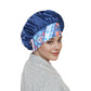 Women Silk Bonnet for Sleeping Satin Hair Bonnet with Floral Elastic Band for Hair Protection