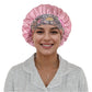Women Silk Bonnet for Sleeping Satin Hair Bonnet with Floral Elastic Band for Hair Protection