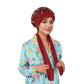 Women Silk Bonnet for Sleeping Satin Hair Bonnet with Butterfly Print and Adjustable Tie Band