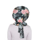 Women Silk Bonnet for Sleeping Satin Hair Bonnet with Floral Print and Long Tie Band