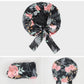 Women Silk Bonnet for Sleeping Satin Hair Bonnet with Floral Print and Long Tie Band