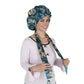 Women Silk Bonnet for Sleeping Satin Hair Bonnet with Floral Print and Long Tie Band