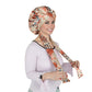 Women Silk Bonnet for Sleeping Satin Hair Bonnet with Floral Print and Long Tie Band