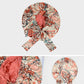 Women Silk Bonnet for Sleeping Satin Hair Bonnet with Floral Print and Long Tie Band