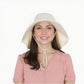 Women Ponytail Sun Hat Wide Brim Sun Hat with Flap Packable Adjustable Summer Beach Hat