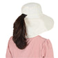 Women Ponytail Sun Hat Wide Brim Sun Hat with Flap Packable Adjustable Summer Beach Hat