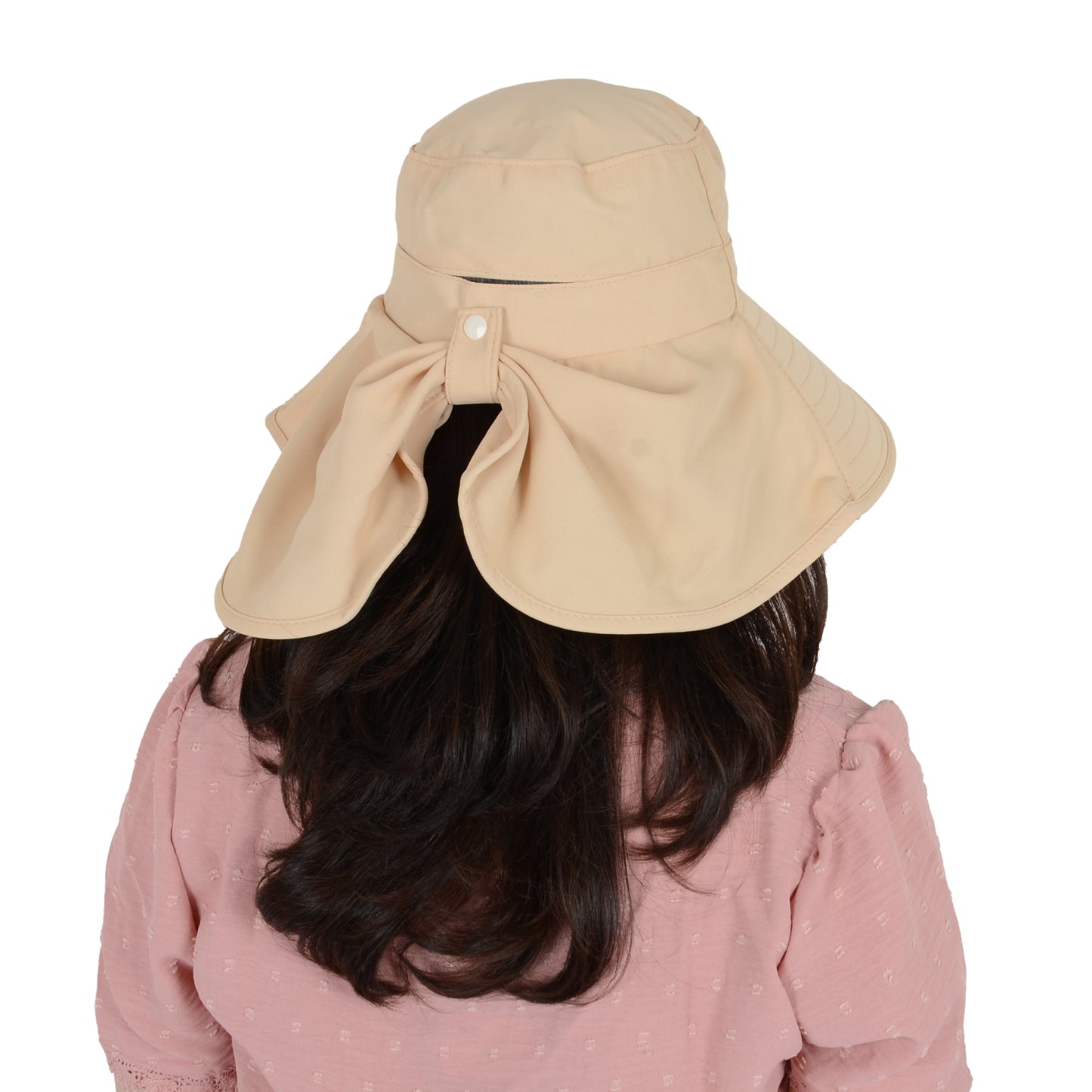 Women Ponytail Sun Hat Wide Brim Sun Hat with Flap Packable Adjustable Summer Beach Hat