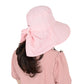 Women Ponytail Sun Hat Wide Brim Sun Hat with Flap Packable Adjustable Summer Beach Hat