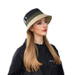 Outdoor Patchwork Bucket Hat Adjustable Chin Strap Breathable Wide Brim for Hiking Camping Travel