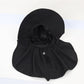 Womens Wide Brim Sun Hat UV Protection Flap Design with Back Bow Detail and Adjustable Chin Strap