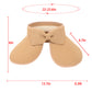 Women's Wide Brim Visor Hat with Bow Detail Adjustable Velcro Closure for Beach or Outdoor Protection
