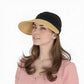 Womens Straw Sun Visor Wide Brim Adjustable Elastic Band Lightweight Summer Hat