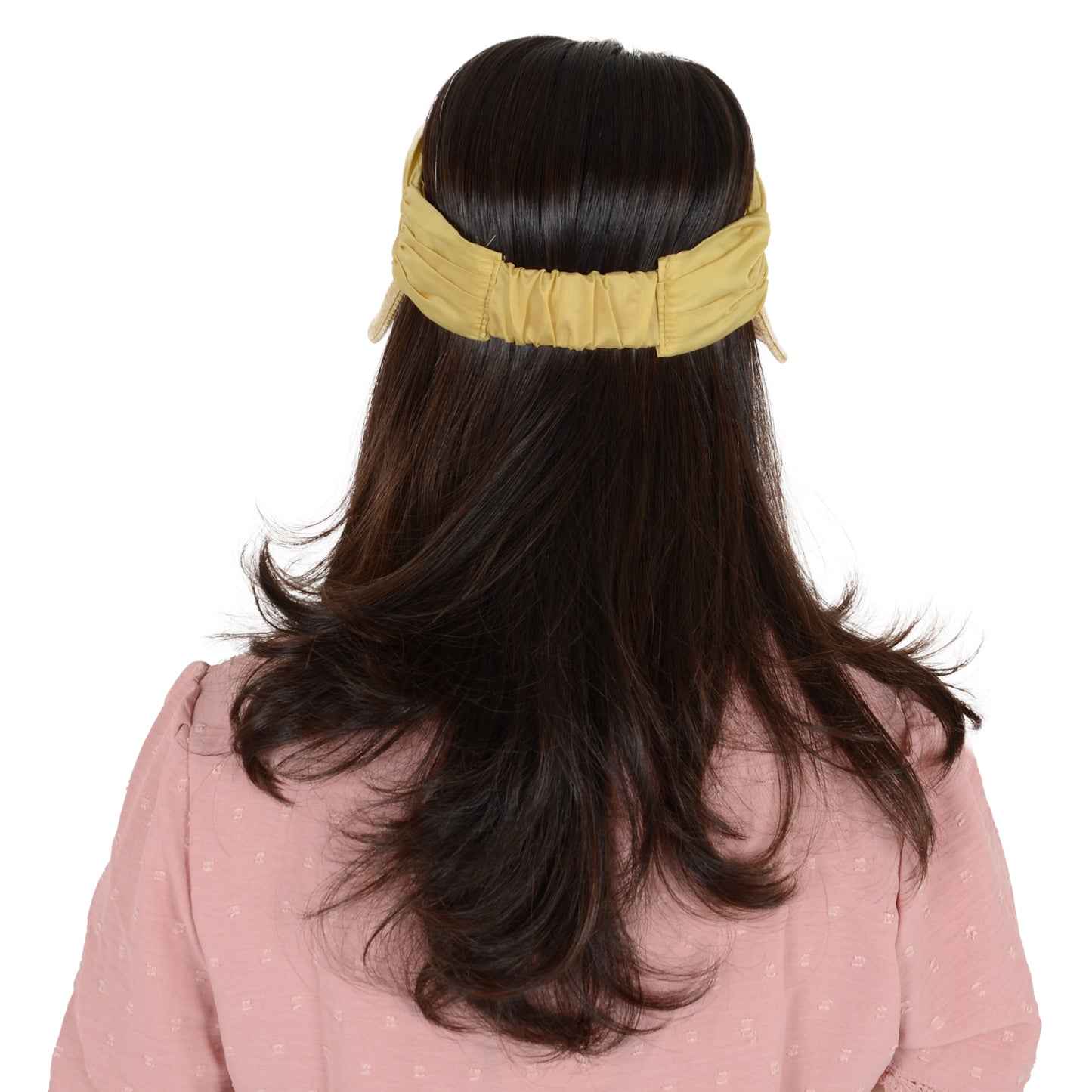 Womens Straw Sun Visor Wide Brim Adjustable Elastic Band Lightweight Summer Hat