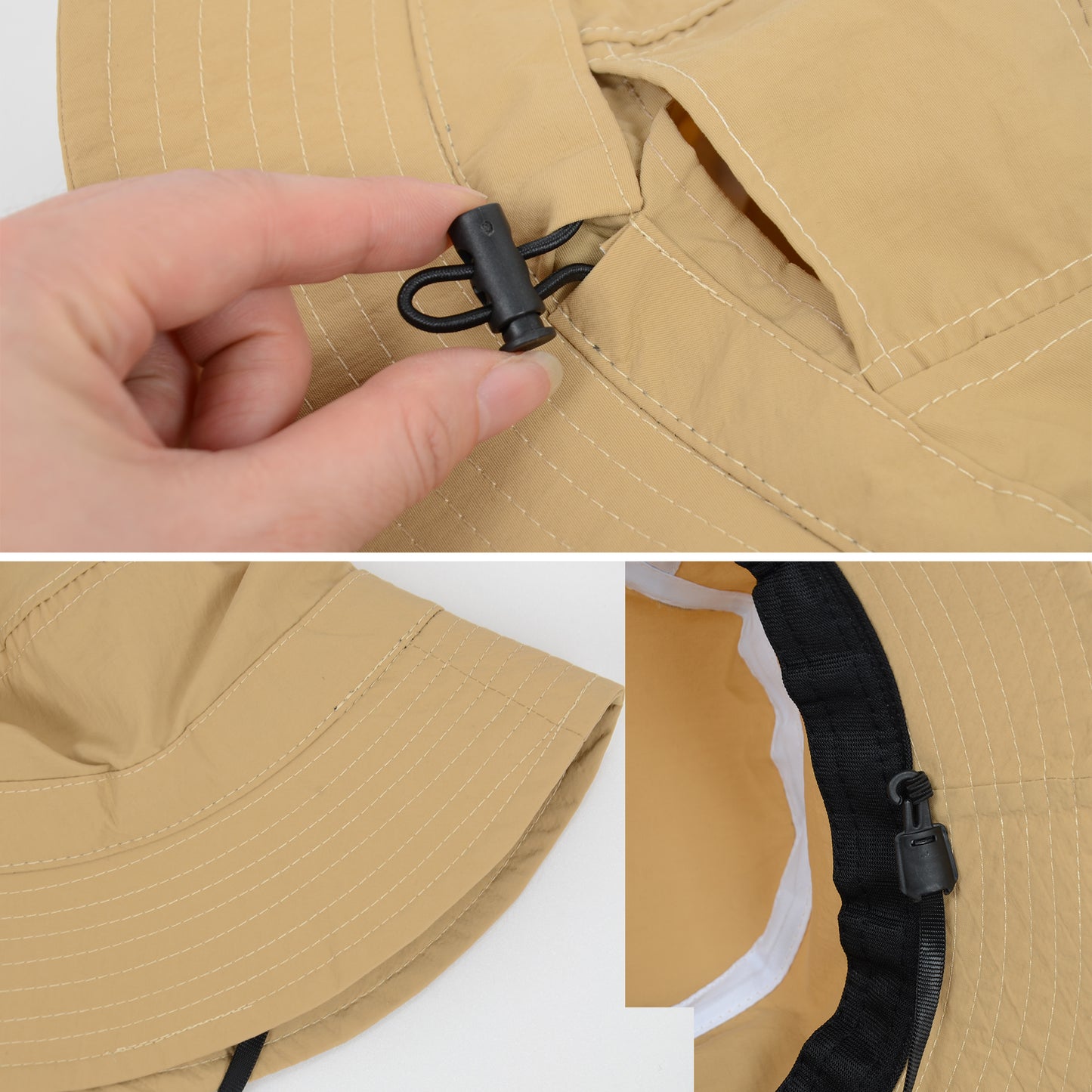 Bucket Hat Wide Brim UV Protection Lightweight Packable Outdoor Sun Hat with Adjustable Chin Strap