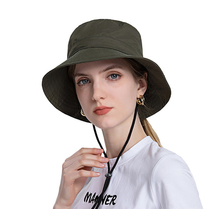 Bucket Hat Wide Brim UV Protection Lightweight Packable Outdoor Sun Hat with Adjustable Chin Strap