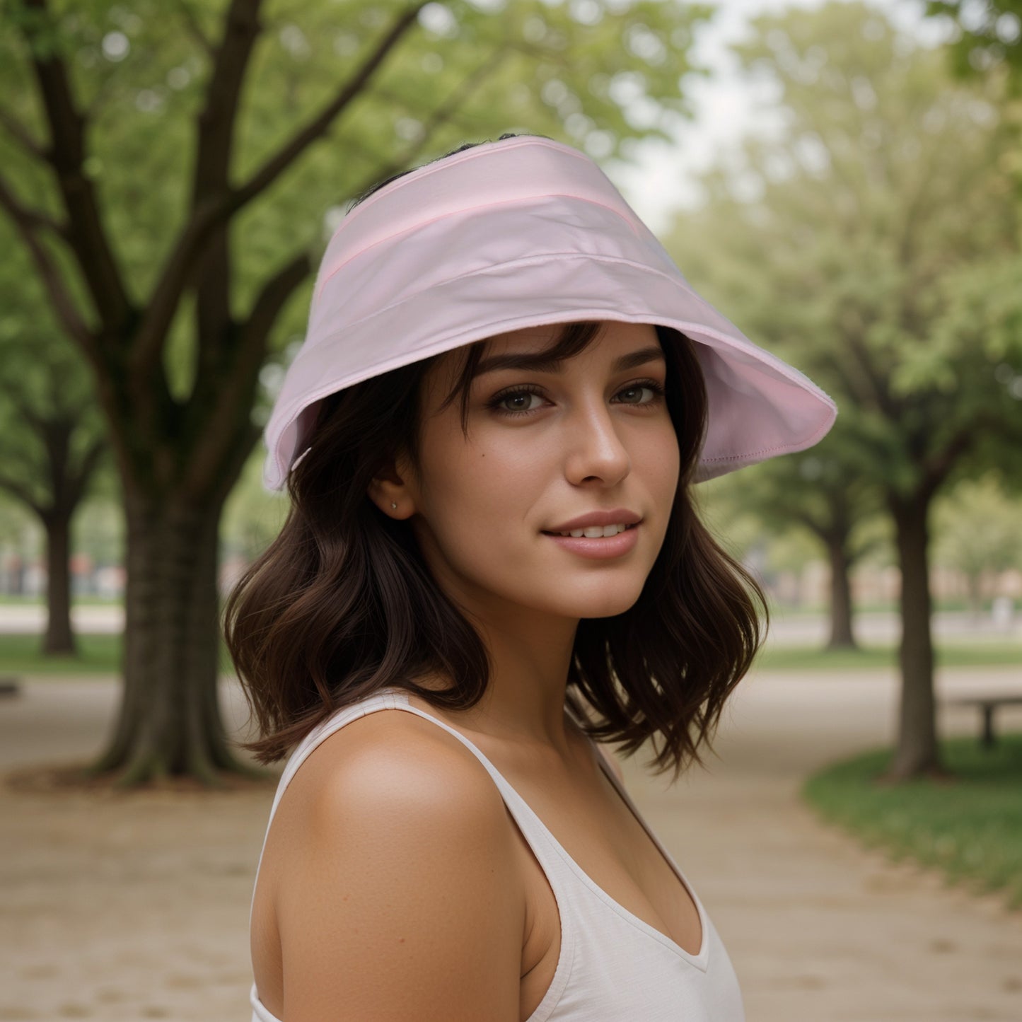 Women's Wide Brim Visor Stylish Foldable UPF50+ Sun Protection Hat