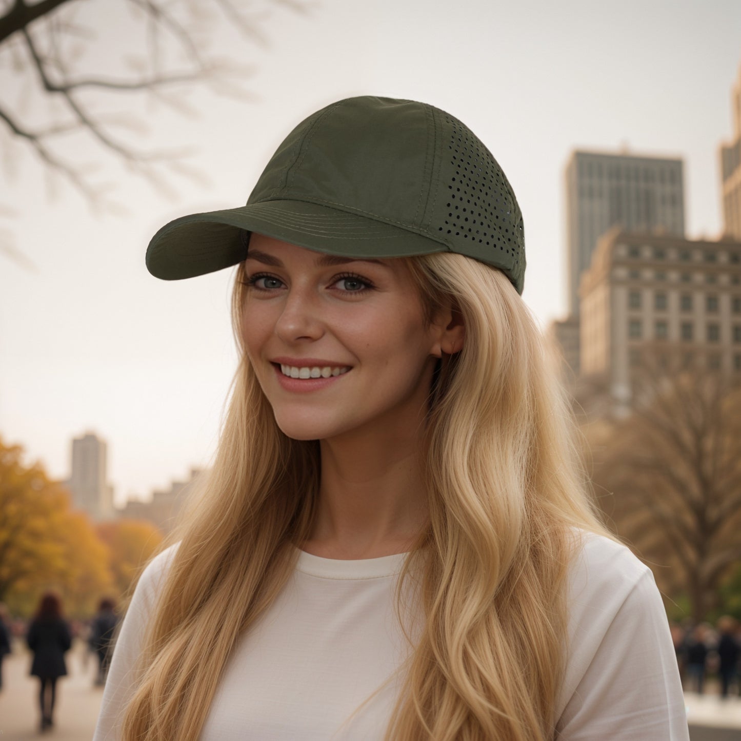 Women's Perforated Sports Baseball Cap Stylish Anti-UV Sun Protection Hat