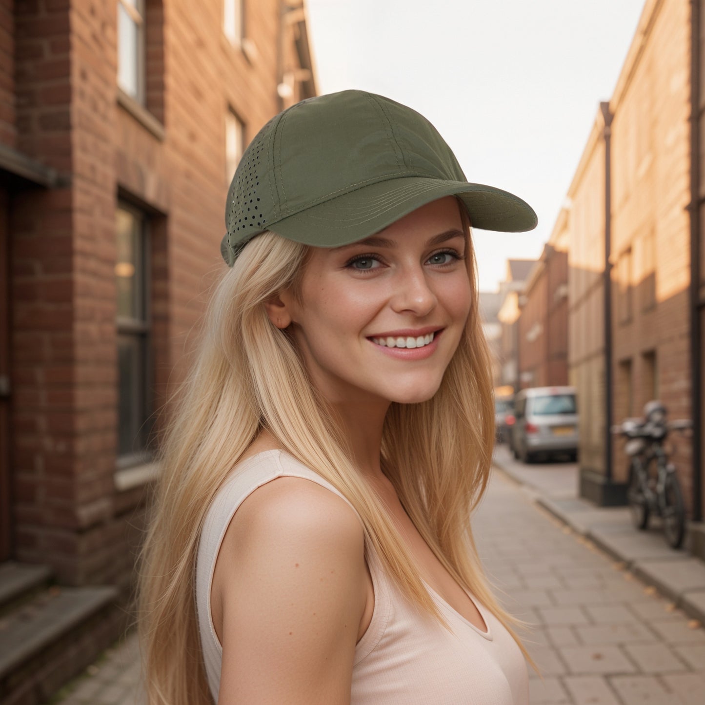 Women's Perforated Sports Baseball Cap Stylish Anti-UV Sun Protection Hat