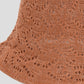 Women's Crocheted Bucket Hat Foldable Breathable Sun Protection