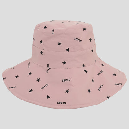 Women's Star Print Bucket Hats Reversible Anti-UV Hat
