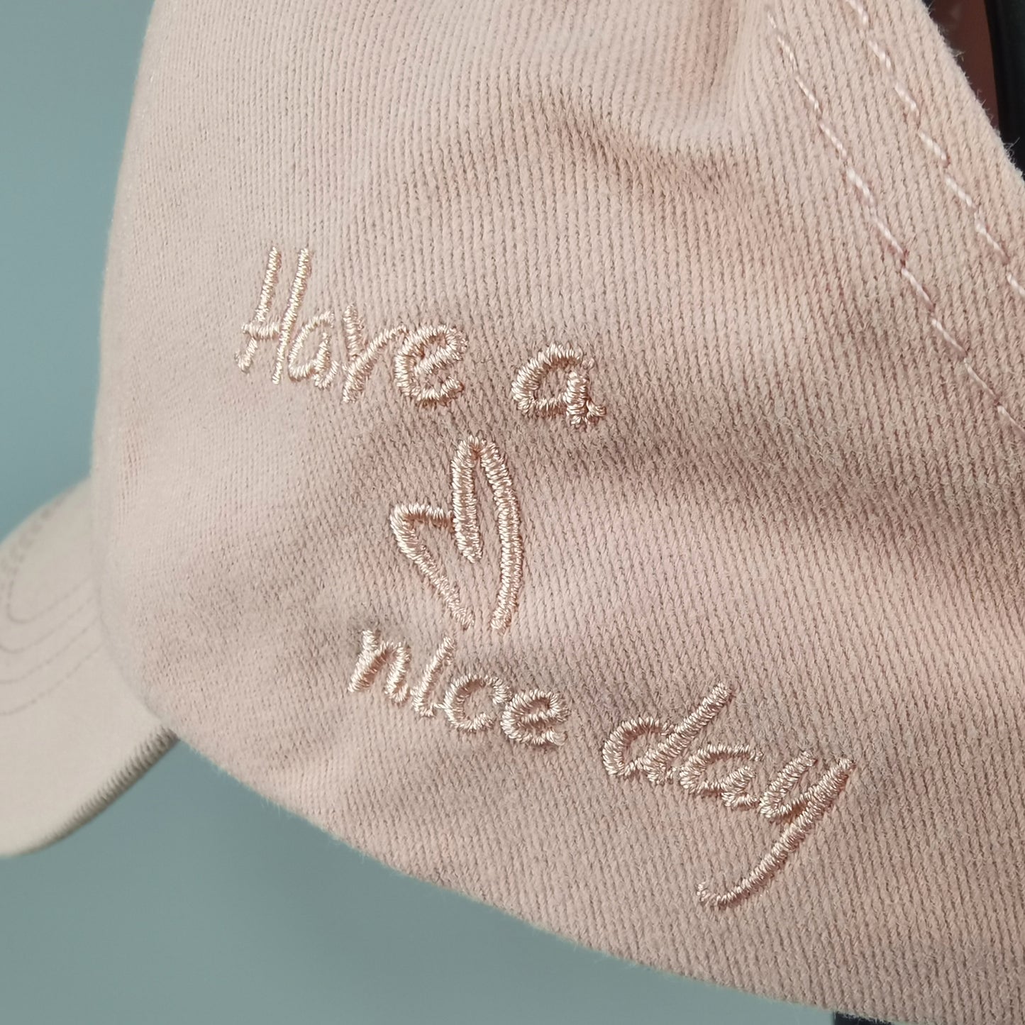 Women's Embroidered Baseball Cap Large Bun Half Hollow Top Soft Cotton Trucker Hat