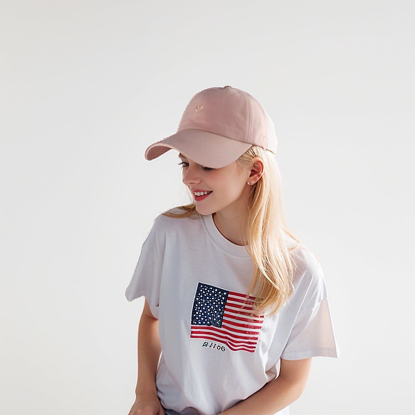 Women's Embroidered Baseball Cap Large Bun Half Hollow Top Soft Cotton Trucker Hat