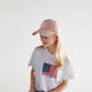 Women's Embroidered Baseball Cap Large Bun Half Hollow Top Soft Cotton Trucker Hat