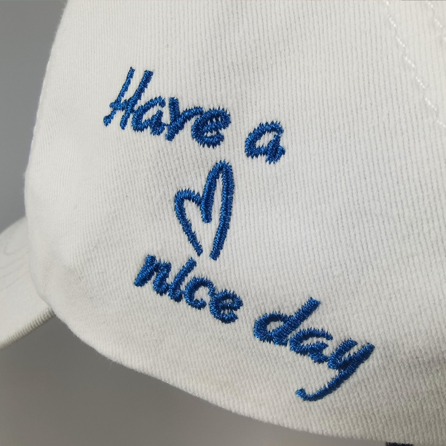 Women's Embroidered Baseball Cap Large Bun Half Hollow Top Soft Cotton Trucker Hat