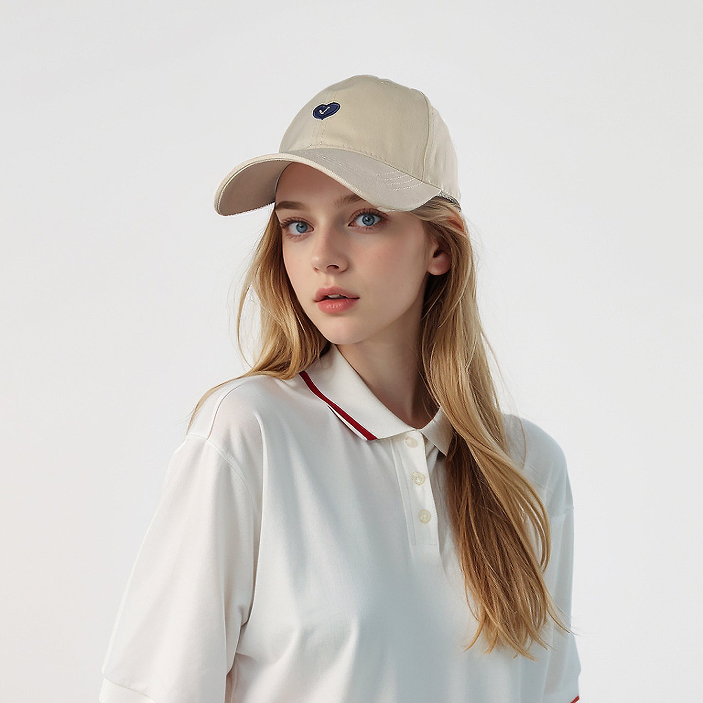 Women's Embroidered Baseball Cap Low Bun Large Head Circumference Soft Cotton Trucker Hat