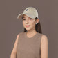 Women's Embroidered Baseball Cap Low Bun Large Head Circumference Soft Cotton Trucker Hat