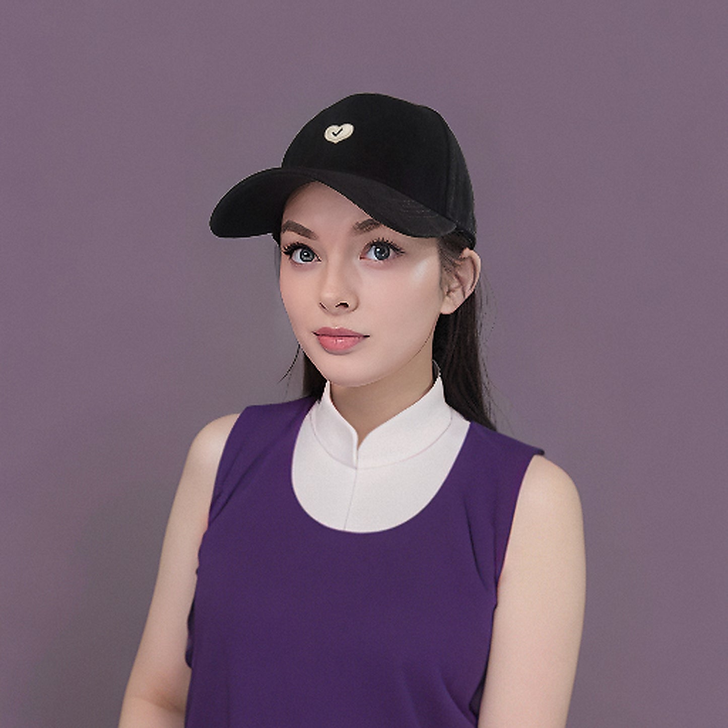 Women's Embroidered Baseball Cap Low Bun Large Head Circumference Soft Cotton Trucker Hat